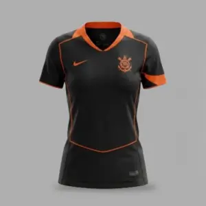 brabo-manto Camisa Corinthians Third 25-26 Nike Total 90 feminina frente
